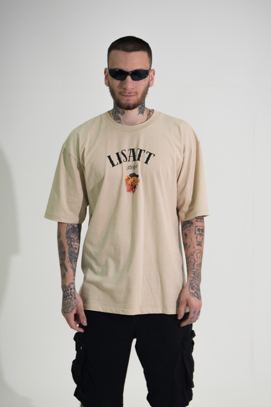 Camiseta Oversized Bege Lisatt x Pereira