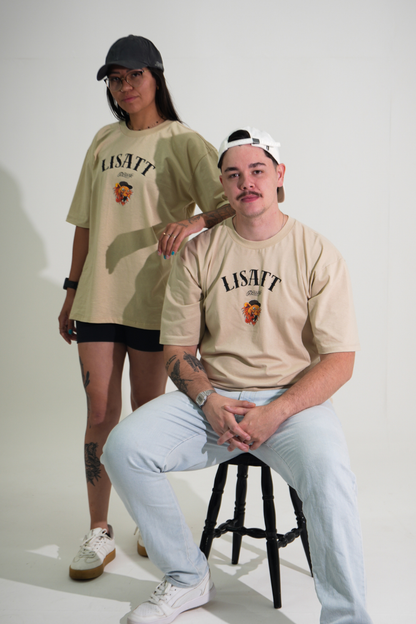 Camiseta Oversized Bege Lisatt x Pereira
